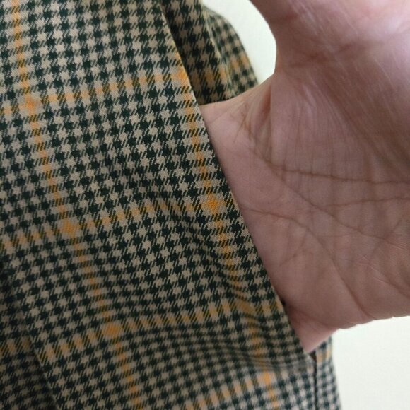 Urban Outfitters Paige Plaid Pleated Cropped Trouser Pants Pockets Size M - Picture 8 of 10